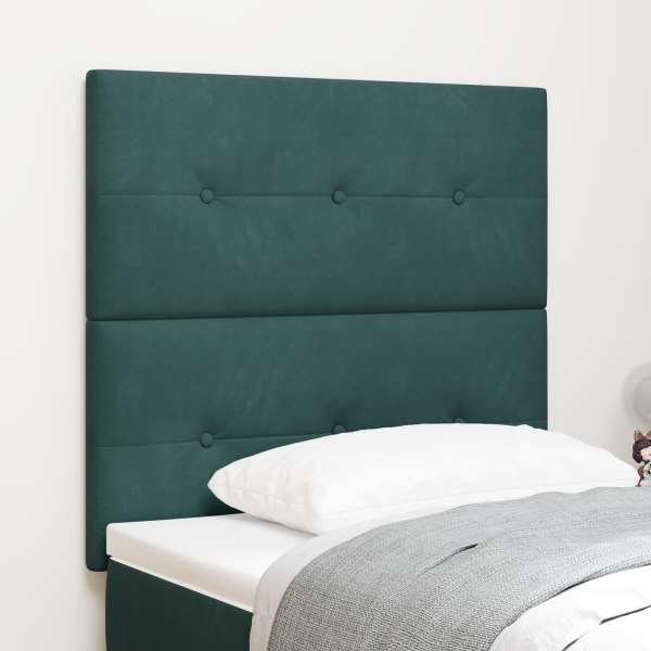 Kopfteil Dunkelgrün 90 cm Samt