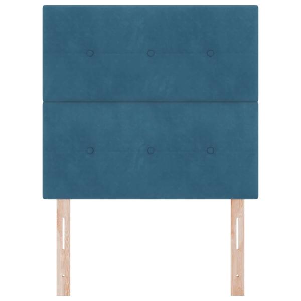 Kopfteil Knopfgeknöpft Dunkelblau 90 cm Samt