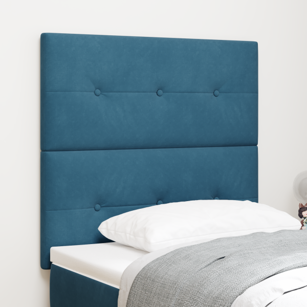 Kopfteil Dunkelblau 90 cm Samt