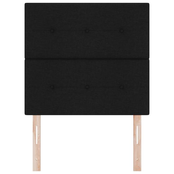 Kopfteil Knopfgepolstert Schwarz 100 cm Stoff