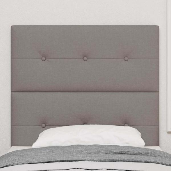 Kopfteil Mit Knopfheftung Taupe 100 cm Stoff
