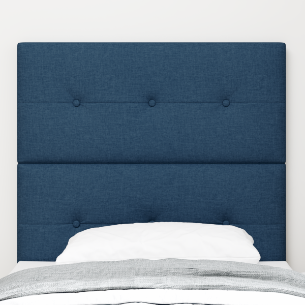 Höhenverstellbares Kopfteil mit Kopfteil Blau 100 cm Stoff