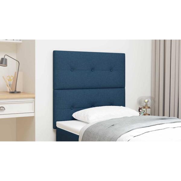 Höhenverstellbares Kopfteil mit Kopfteil Blau 100 cm Stoff