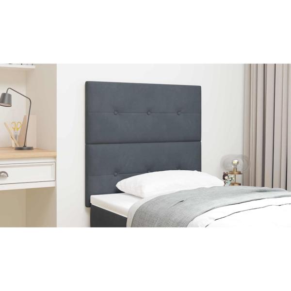 Kopfteil Dunkelgrau 100 cm Samt