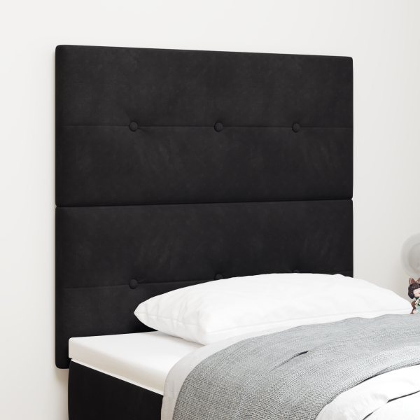 Kopfteil Schwarz 100 cm Samt