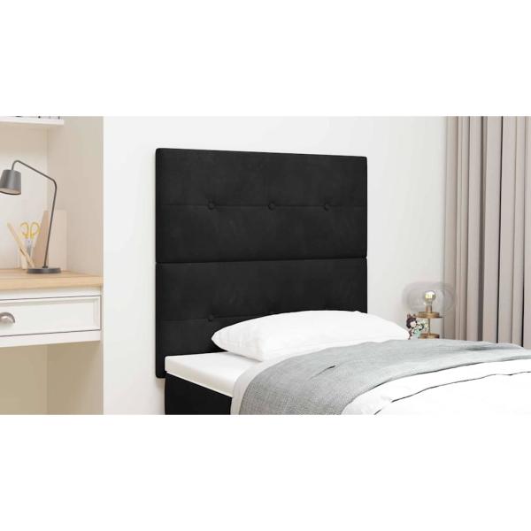 Kopfteil Schwarz 100 cm Samt