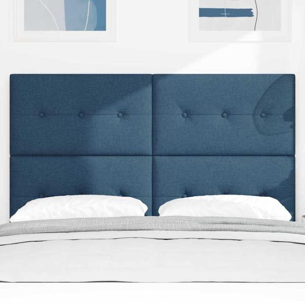 Kopfteil Mit Knopfheftung Blau 140 cm Stoff