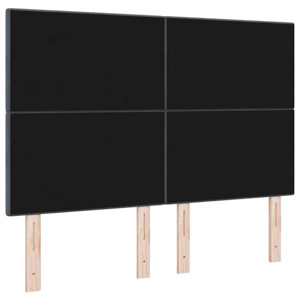 Kopfteil mit Knopfheftung Dunkelgrau 140 cm Samt