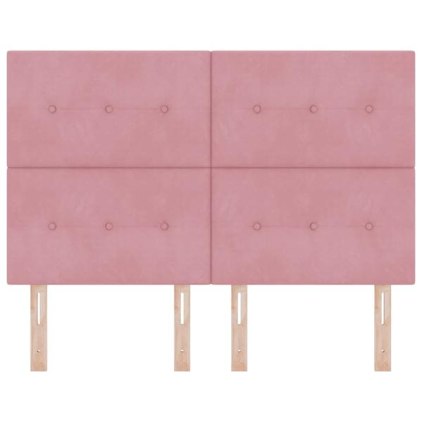 Kopfteil mit Knopfheftung Rosa 140 cm Samt