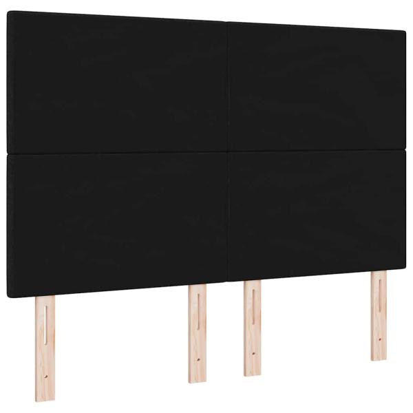 Kopfteil Knopfgepolstert Schwarz 160 cm Stoff
