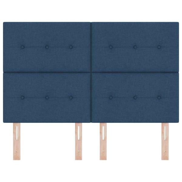 Kopfteil mit Knopfheftung Blau 160 cm Stoff