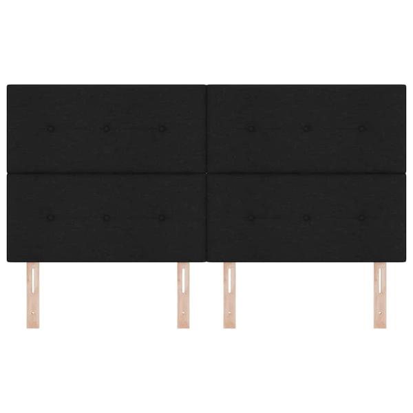 Kopfteil Mit Knopfheftung Schwarz 180 cm Stoff