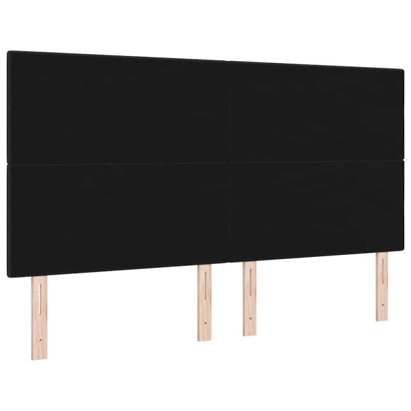 Kopfteil Mit Knopfheftung Schwarz 180 cm Stoff