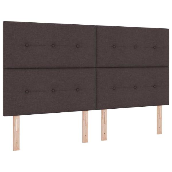 Kopfteil mit Knopfheftung Dunkelbraun 180 cm Stoff