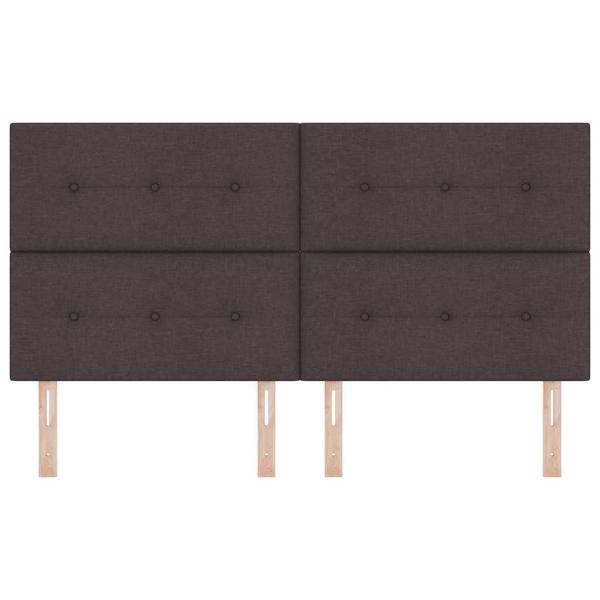 Kopfteil mit Knopfheftung Dunkelbraun 180 cm Stoff
