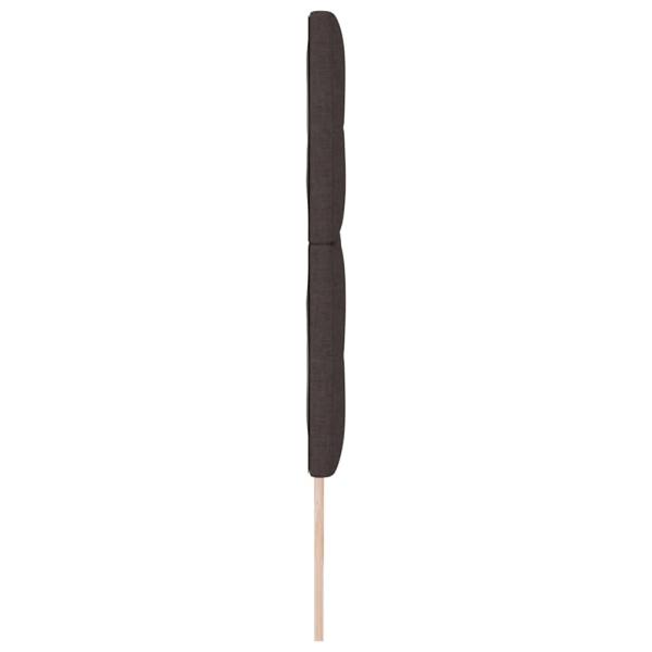 Kopfteil mit Knopfheftung Dunkelbraun 180 cm Stoff