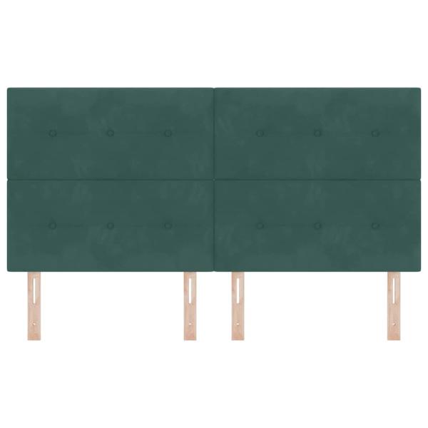 Kopfteil Mit Knopfsteppung Dunkelgrün 180 cm Samt