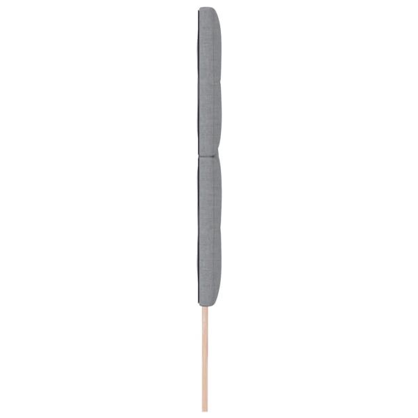 Kopfteil mit Knopfheftung Hellgrau 200 cm Stoff