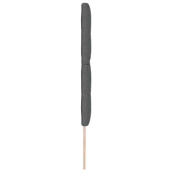 Kopfteil Mit Knopfsteppung Dunkelgrau 200 cm Stoff