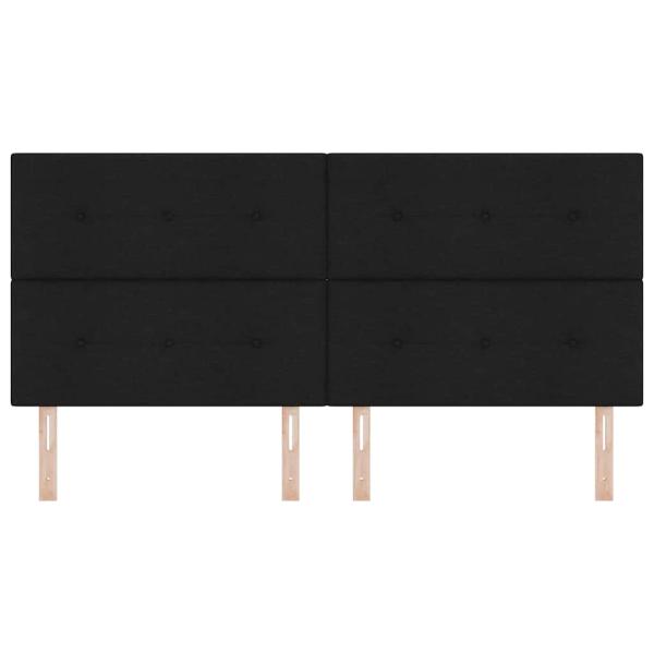 Kopfteil mit Knopfheftung Schwarz 200 cm Stoff