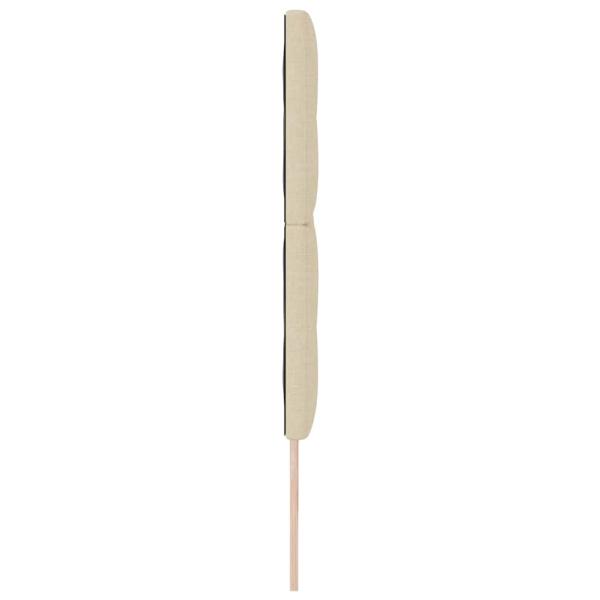 Kopfteil mit Knopfheftung Creme 200 cm Stoff