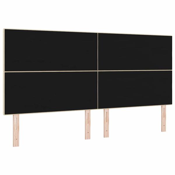 Kopfteil mit Knopfheftung Creme 200 cm Stoff