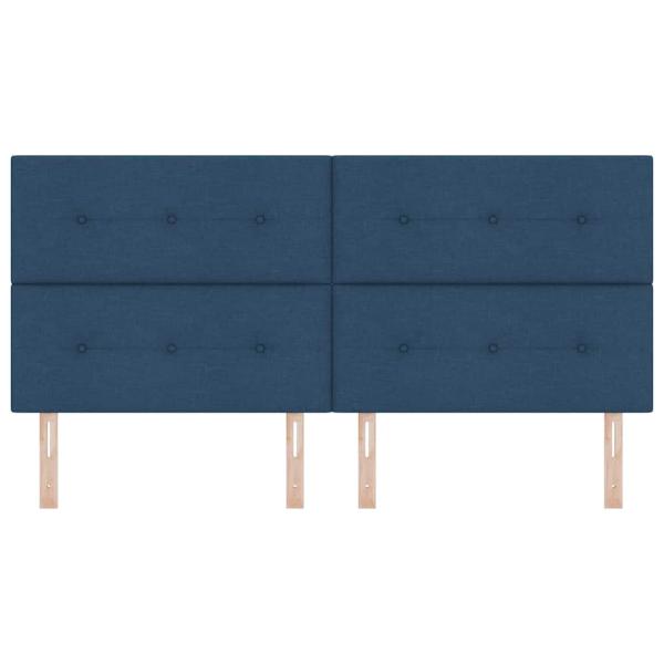 Kopfteil Gepolstert Blau 200 cm Stoff