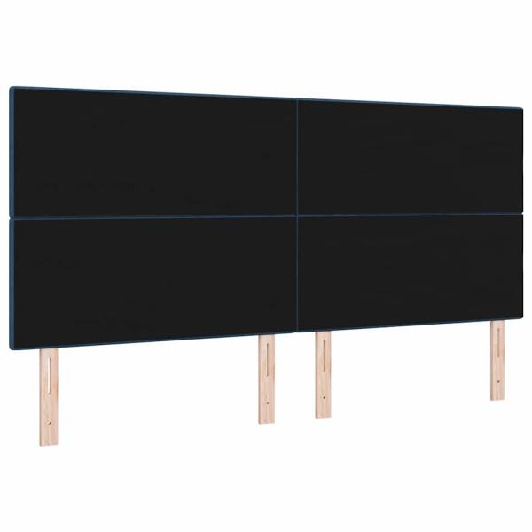 Kopfteil Gepolstert Blau 200 cm Stoff