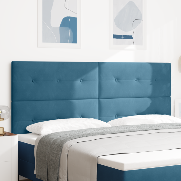 Kopfteil Dunkelblau 200 cm Samt