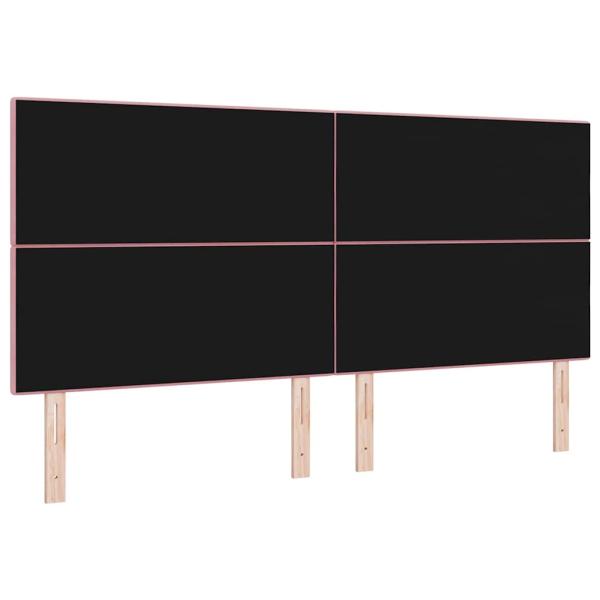 Kopfteil mit Knopfheftung Rosa 200 cm Samt