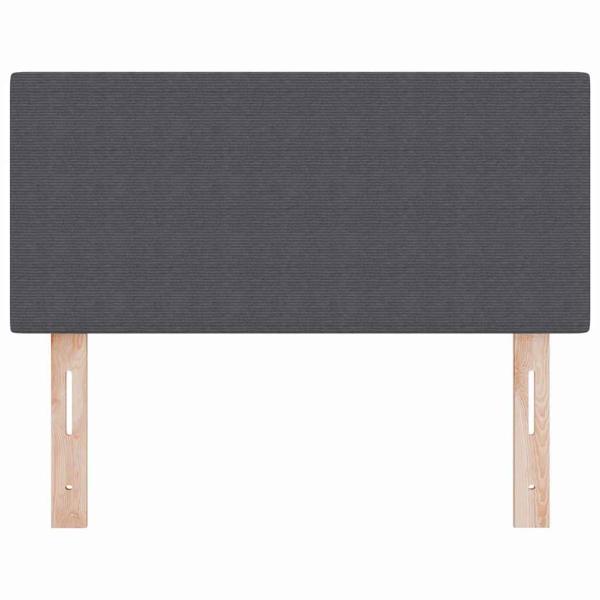 LED Kopfteil Einfaches Design Dunkelgrau 80 cm aus Cord-Stoff