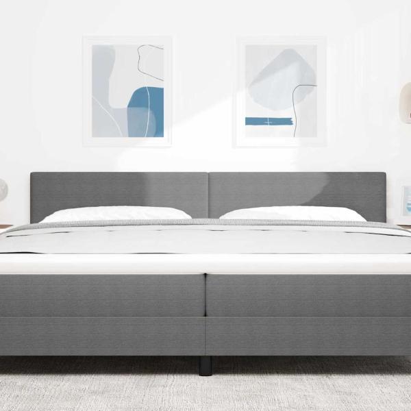 LED Kopfteil Einfaches Design Hellgrau 100 cm Cord-Stoff