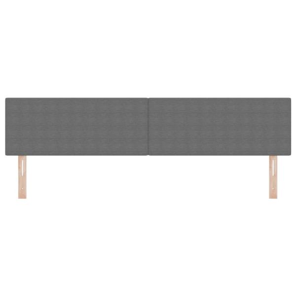 LED Kopfteil mit LED-Lichtleisten Hellgrau 200 cm Cordstoff
