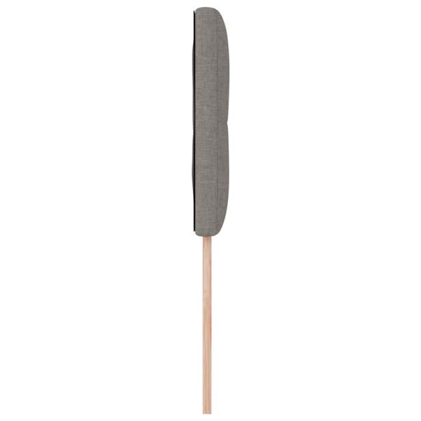 LED Kopfteil Mit Knopfheftung Taupe 80 cm Stoff