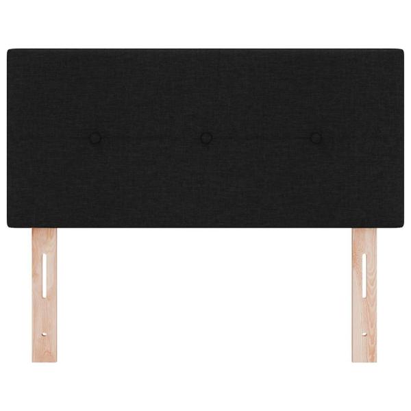 LED Kopfteil Mit Knopfheftung Schwarz 90 cm Stoff