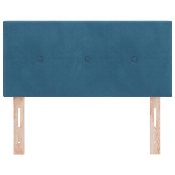 LED Kopfteil Mit Knopfheftung Dunkelblau 90 cm Samt