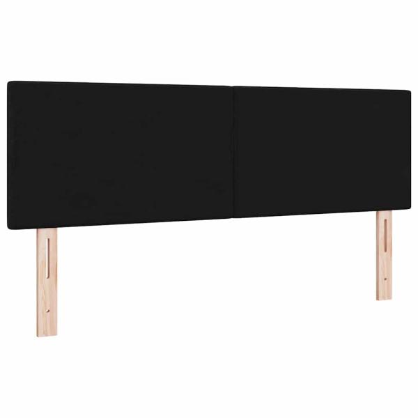 LED Kopfteil mit Knopfheftung Schwarz 72 cm Stoff