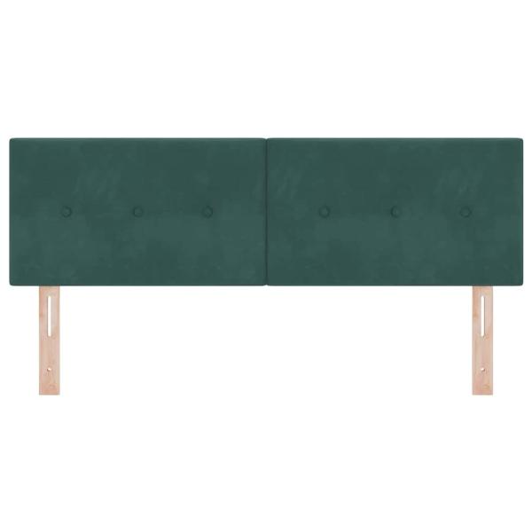 LED Kopfteil mit Knopfheftung Dunkelgrün 80 cm Samt