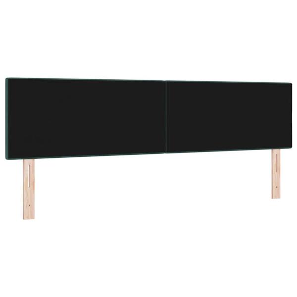 LED Kopfteil mit Knopfheftung Dunkelgrün 90 cm Samt