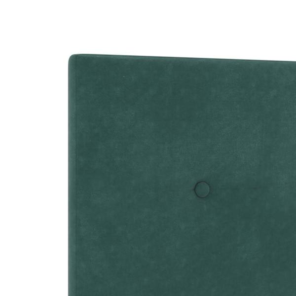 LED Kopfteil mit Knopfheftung Dunkelgrün 90 cm Samt