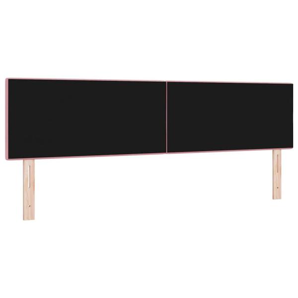 LED Kopfteil mit LED-Lichtleisten Rosa 180 cm Samt