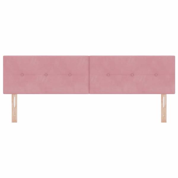 LED Kopfteil mit LED-Lichtleisten Rosa 180 cm Samt