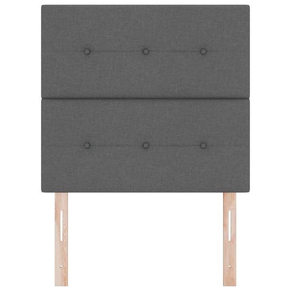 LED Kopfteil Dunkelgrau 90 cm Stoff