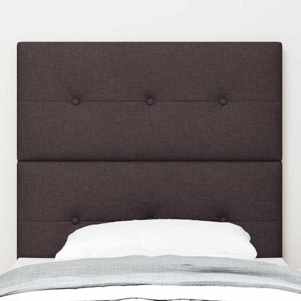 LED Kopfteil Dunkelbraun 90 cm Stoff