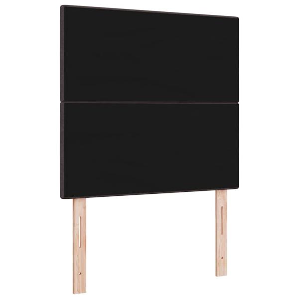 LED Kopfteil Dunkelbraun 90 cm Stoff