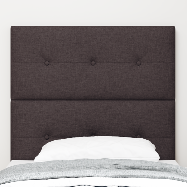 LED Kopfteil Dunkelbraun 90 cm Stoff