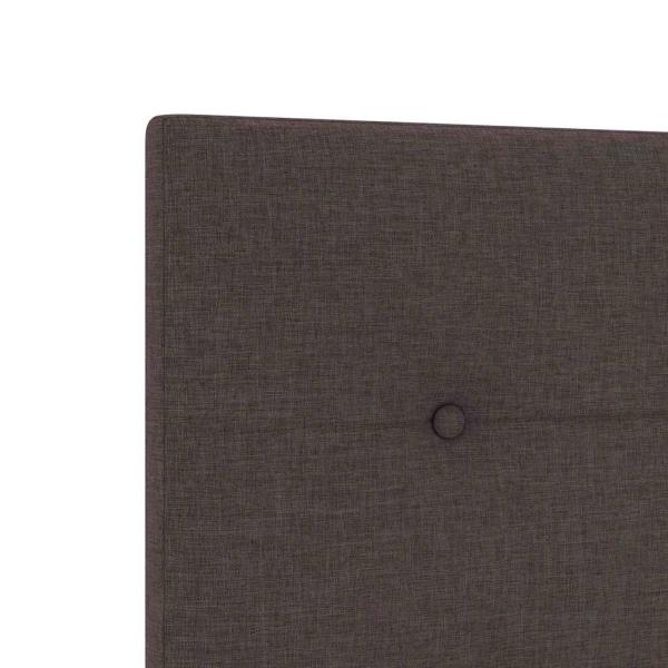 LED Kopfteil Dunkelbraun 90 cm Stoff