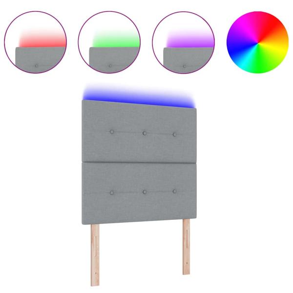 LED Kopfleuchte Hellgrau 100 cm Stoff