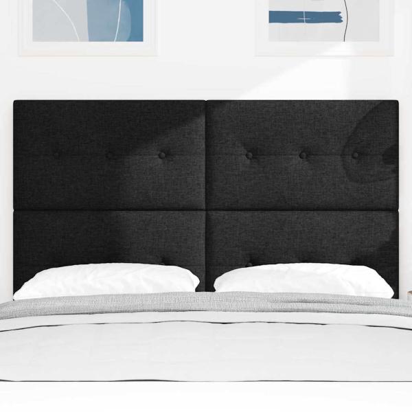 LED Kopfteil Schwarz 72 cm Stoff