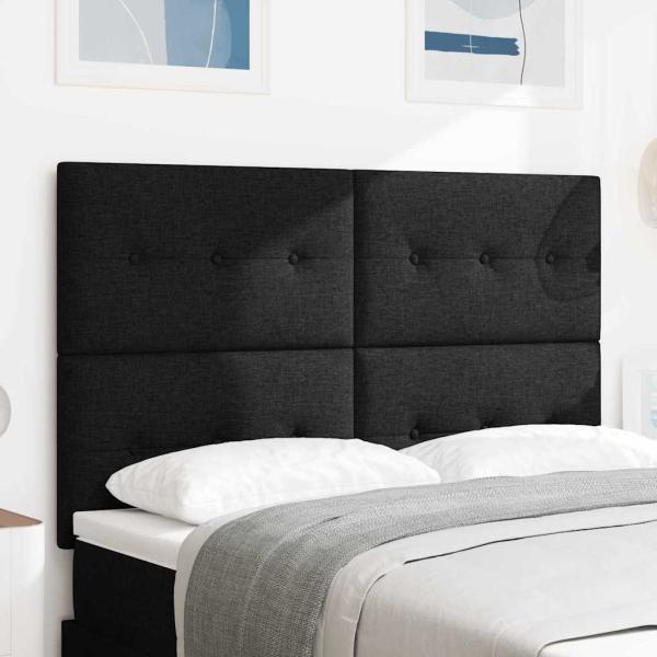 LED Kopfteil Schwarz 72 cm Stoff